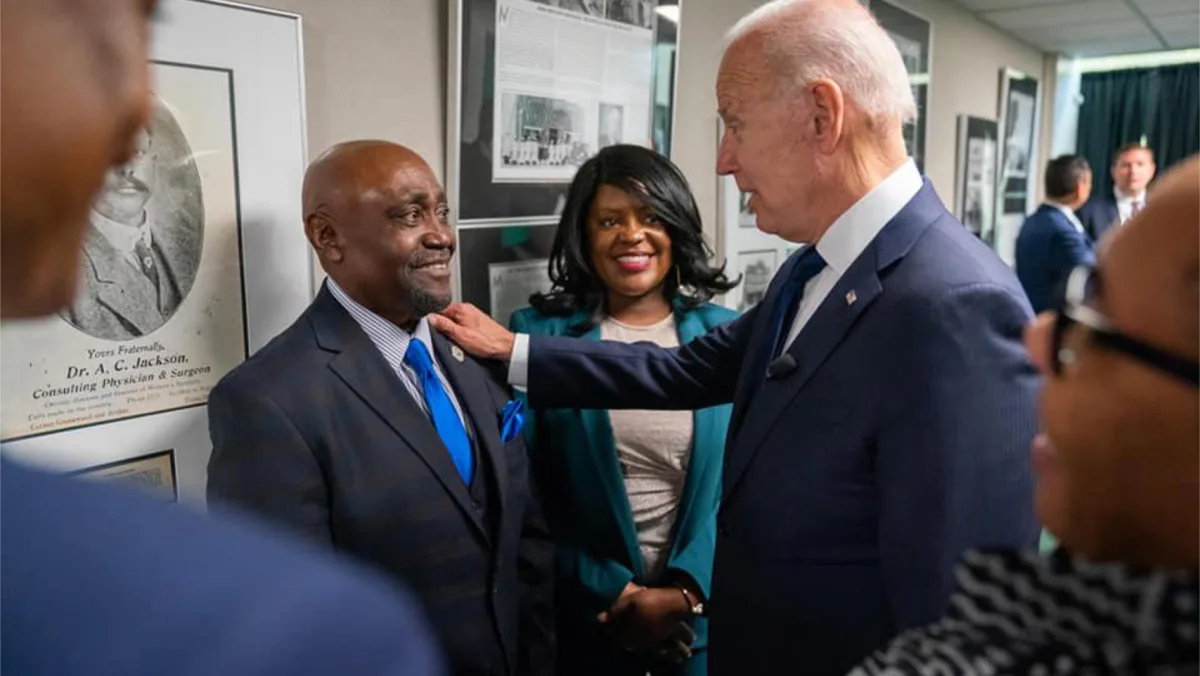 Community leaders with President Biden